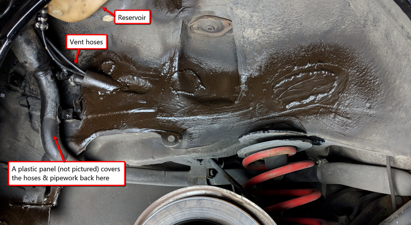 Rubberized undercoating, not chocolate.